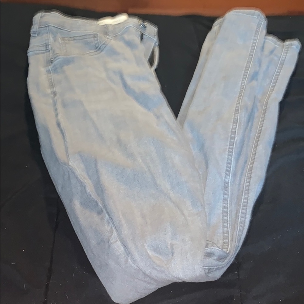 High rise grey jeans
